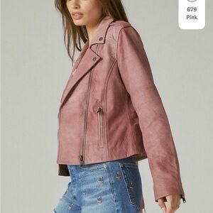 Lucky Brand Pink Lamb Leather Jacket